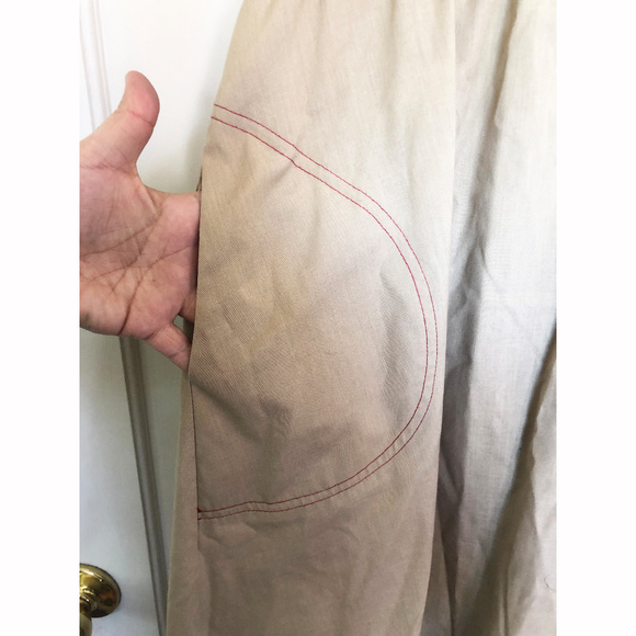 Vintage 70s 80s Cotton Poly Shirt Dress w/ Pockets - Picture 2 of 6